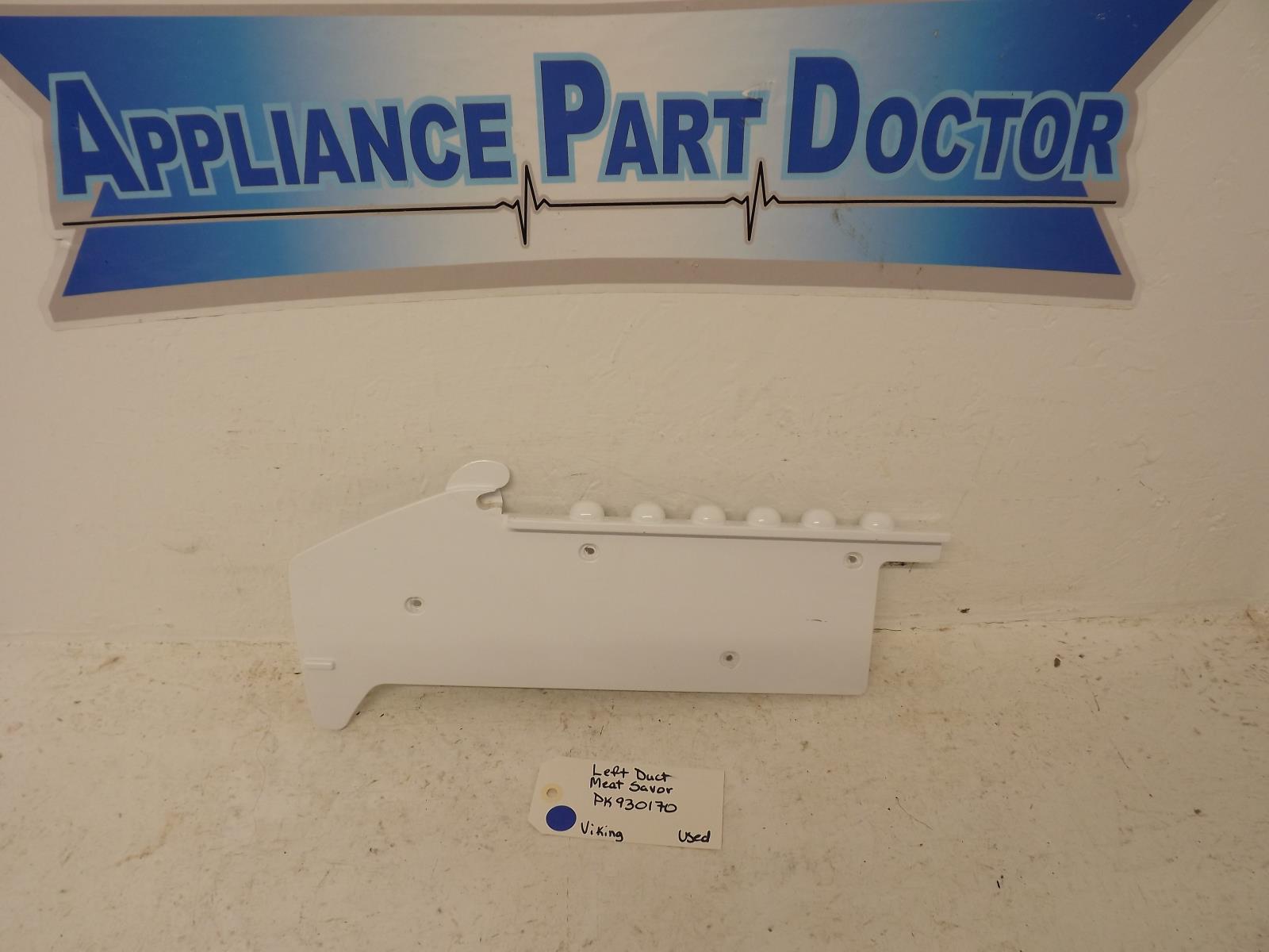 Viking Refrigerator PK930170 Left Duct Meat Savor Used Viking Refrigerator PK930170 Left Duct Meat Savor Used